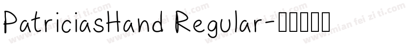 PatriciasHand Regular字体转换